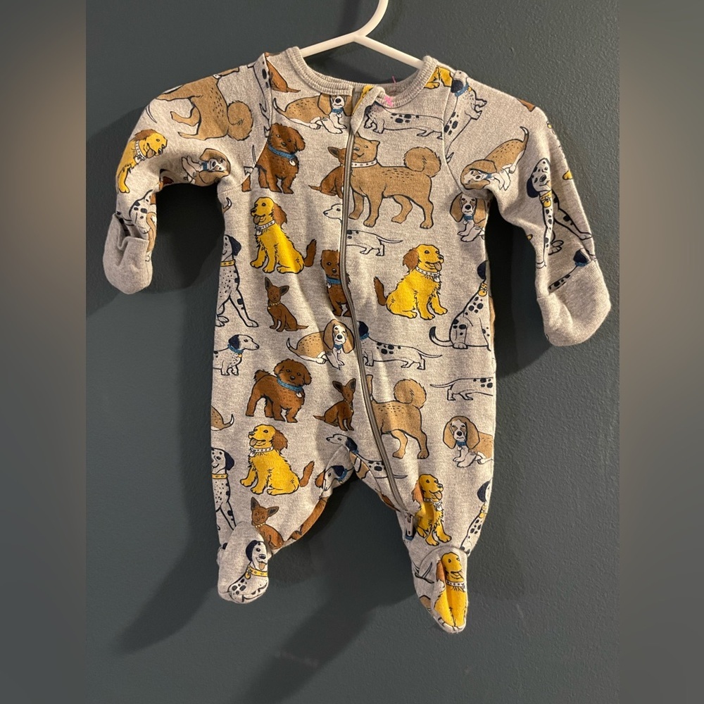 Wonder Nation dog footie zipper sleeper | Size newborn # 2031